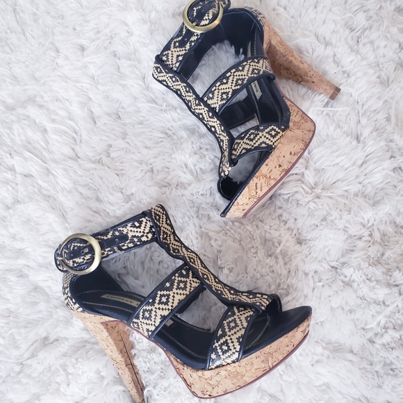 Chinese Laundry Black Bobbi Gladiator Heels Sz 7 - Picture 2 of 6